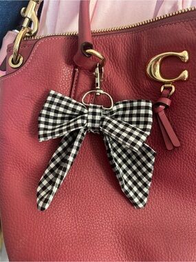 Gingham Bow Keychain